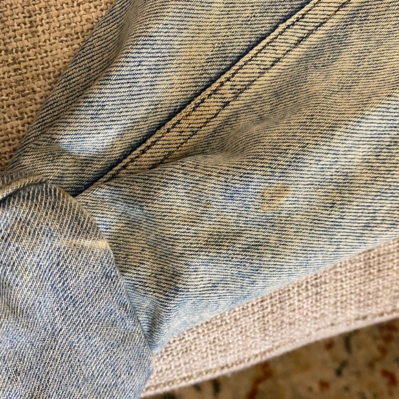 Oversized Denim Jacket with Embroidery Detail - Picture 2 of 3